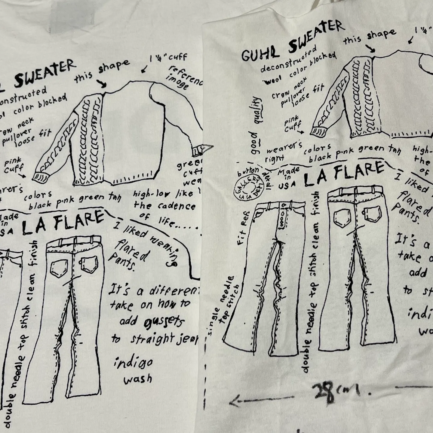 Authentic level printing restoration GALLERY DEPT. MOODY TEE/WHITE New in stock Graffiti French/design draft printed TEE White S-XL Original consistent OE yarn Tube weaving seamless fabric Genuine consistent accessories